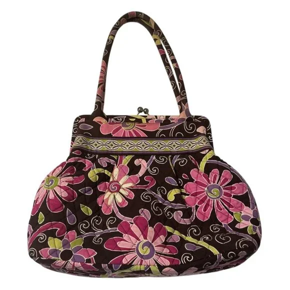 Vera Bradley Floral Bag With Clasp - Picture 1 of 16